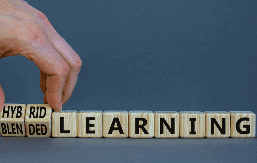 Schmuckbild Buchstabenwürfel: Blended/Hybrid Learning